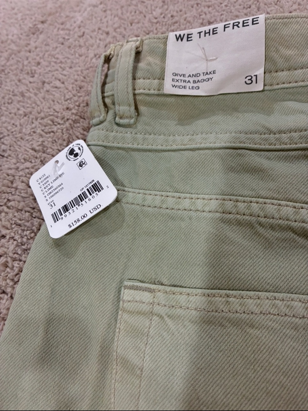 We The Free Give & Take Extra Baggy & Wide Leg NWT Size 31 - Picture 6 of 8